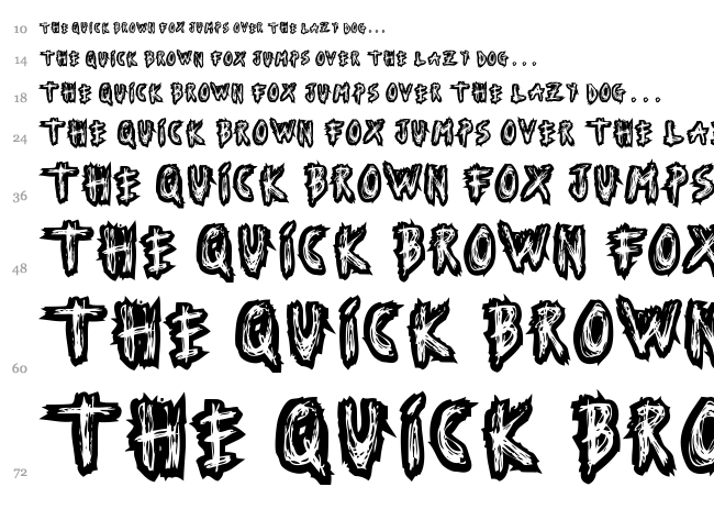 Serial Font font waterfall